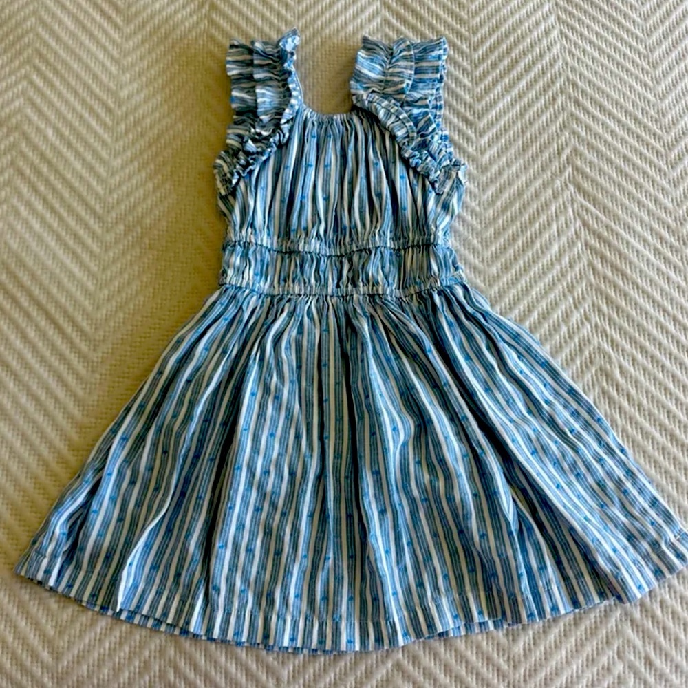 Habitual Girls Ruffle Smock Stripe Dress, 5/6